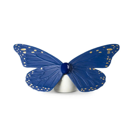 Butterfly Figurine - Golden Luster & Blue