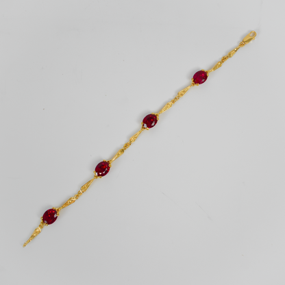 Mary Lily Collection Ruby Bracelet Four Stones