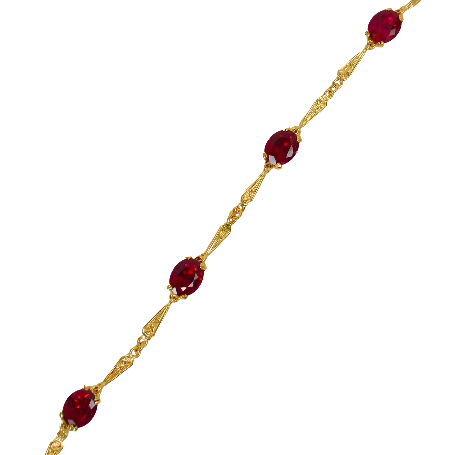 Mary Lily Collection Ruby Bracelet Four Stones