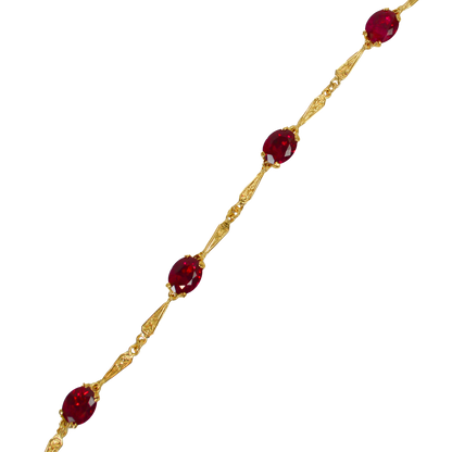 Mary Lily Collection Ruby Bracelet Four Stones