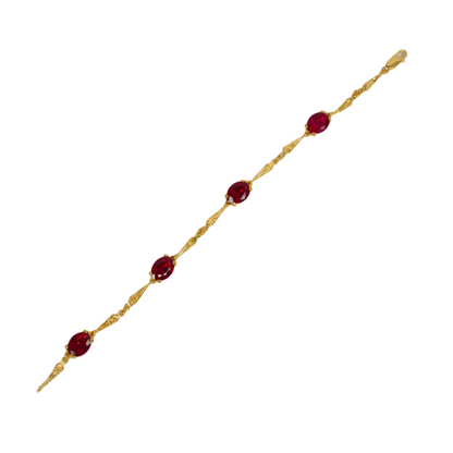 Mary Lily Collection Ruby Bracelet Four Stones