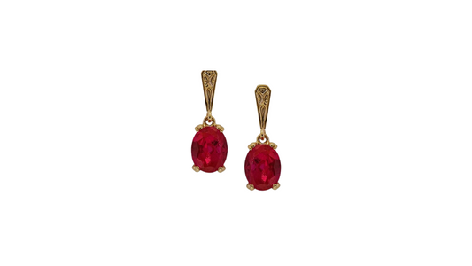 Mary Lily Collection Ruby Earrings