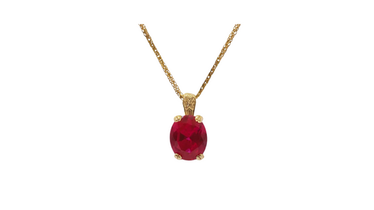 Mary Lily Collection Ruby Pendant